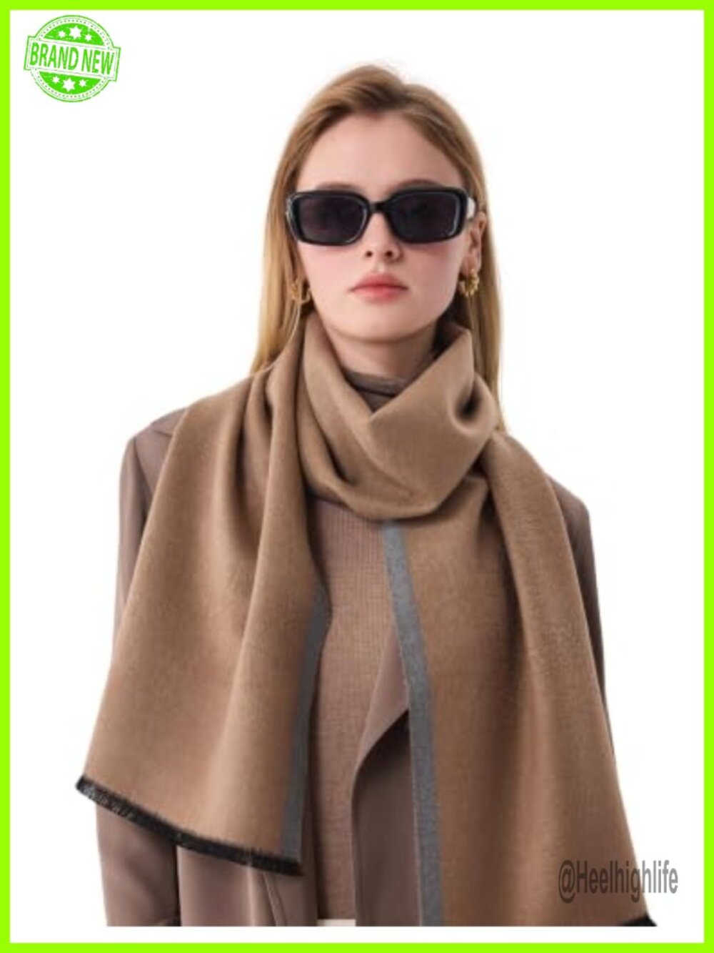100% Mulberry Silk Jacquard Scarf 71x12 Women's Wrap